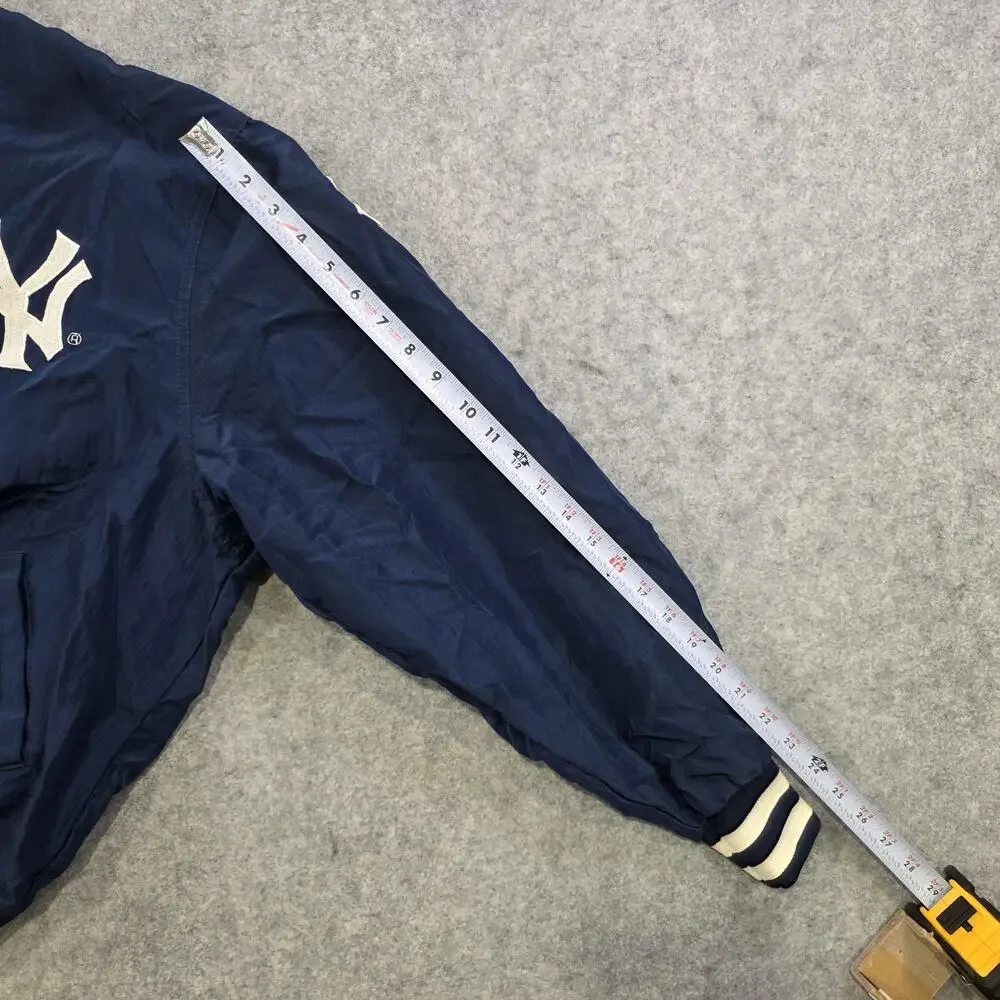 Vintage New York Yankees Jacket Mens‎ XL Blue MLB Baseball Starter Pullover 90s